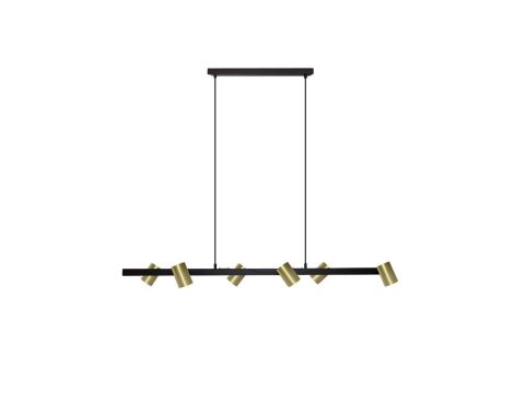 Lampa wisząca Snow 6 złoto - czarna 6xGU10 Light Prestige