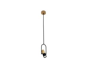 Lampa wisząca Bovino drewniano - czarna 1xGU10 Light Prestige