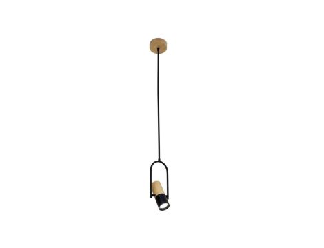 Lampa wisząca Bovino drewniano - czarna 1xGU10 Light Prestige