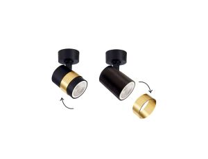 Spot Anillo 1 czarny 1xGU10 Light Prestige