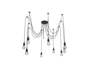 Lampa wisząca Soleto czarna 10xE27 Light Prestige