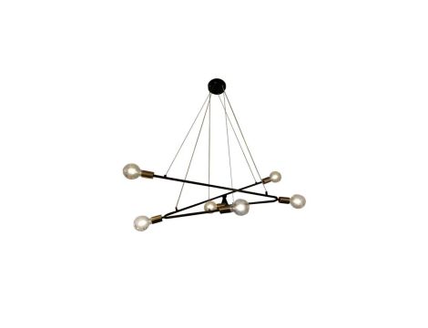 Estrella 6 wisząca czarna Light Prestige