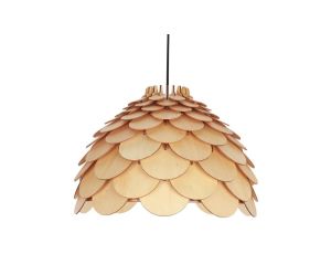 Lampa wisząca Burgo duża drewniana 1xE27 Light Prestige