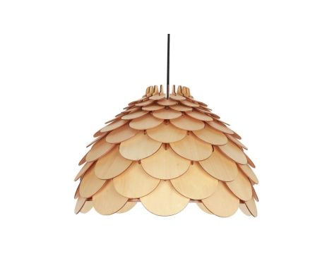 Lampa wisząca Burgo duża drewniana 1xE27 Light Prestige