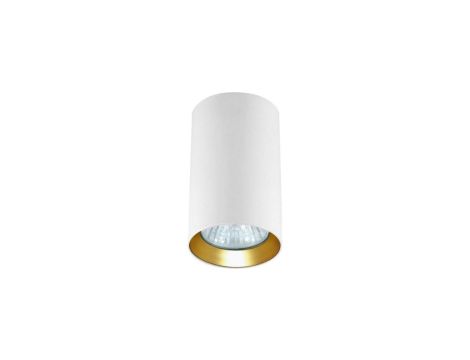 Tuba natynkowa Manacor 9 cm biało - złote 1xGU10 Light Prestige