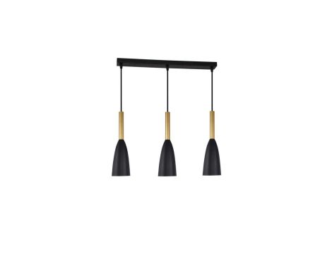 Lampa wisząca Solin 3 czarno-złota 3xE27 Light Prestige