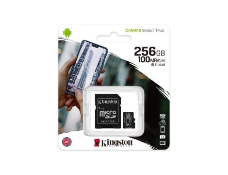 Karta pamięci microSD Kingston Canvas Select Plus microSDXC C10 UHS-I 256GB