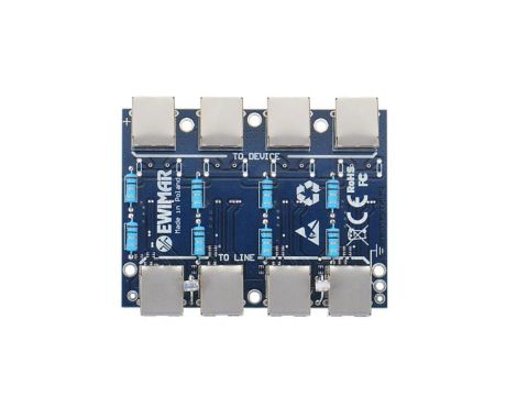 Moduł LAN z zabezpieczeniem przeciwprzepięciowym EXT z ochroną PoE EWIMAR PTF-54-EXT/PoE