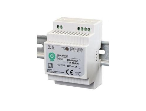 ZASILACZ DIN EURA DIN30W12 12V 2,5 A DC