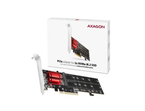 Adapter Axagon PCEM2-ND PCIe 2x NVME M.2