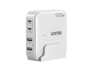 Ładowarka biurkowa GaN 100W 2xUSB-A 2xUSB-C Unitek P1229AWH01-EU