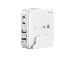 Ładowarka biurkowa GaN 70W 2xUSB-A 2xUSB-C Unitek P1228AWH01-EU