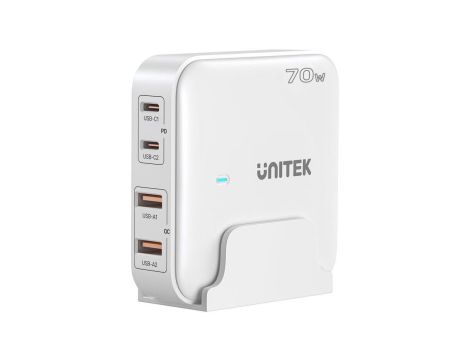 Ładowarka biurkowa GaN 70W 2xUSB-A 2xUSB-C Unitek P1228AWH01-EU
