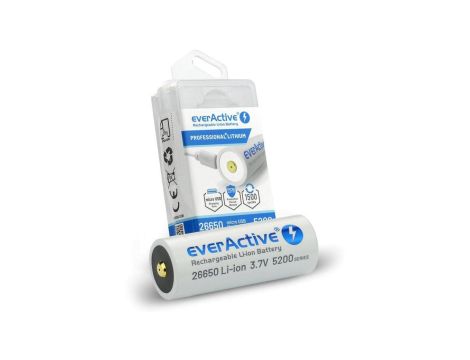 Akumulator 26650 Li-Ion 3,7V everActive 5200mAh micro USB (1 szt.) z zabezpieczeniem