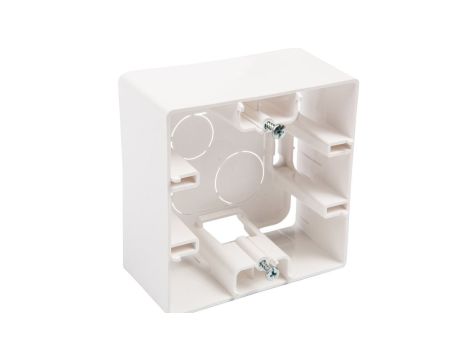 NILOE.Puszka natynkowa jednokrotna 88.5x88.5x40mm IP20 biała 88,5x88,5x40 664798
