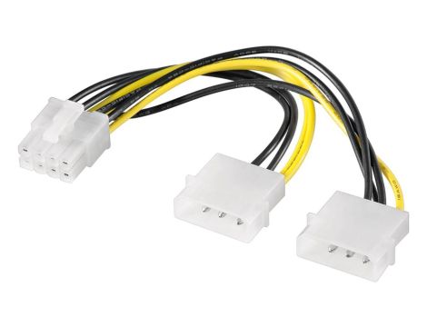 Kabel/Adapter zasilający karty graficznej do komputera, PCI-E na PCI Express 8-pinowy - Długość kabla 0.15 m