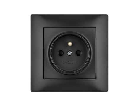 Gniazdo pojedyncze z uziemieniem VCX LC 13 Czarny