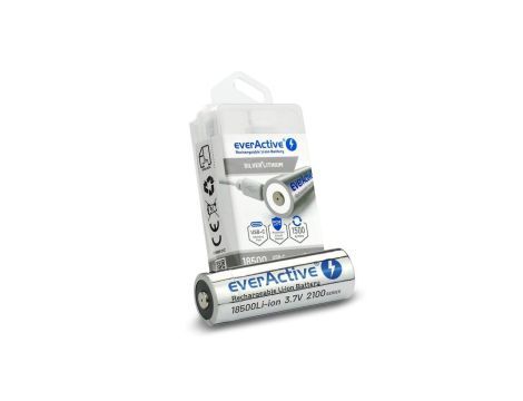 Akumulator Li-Ion 18500 3,7V 2100mAh USB-C z zabezpieczeniem BOX