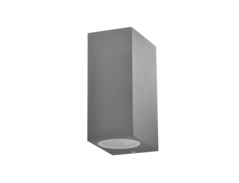 Kinkiet ogrodowy zewnętrzny góra dół na LED 2x GU10 BOSTON GOLDLUX (Polux) ALUMINIUM SZARY