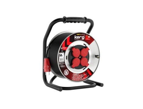 Przedł.BĘBNOWY KERG 3G1.5 50M CZARNY H05RRF STANDARD guma EPR