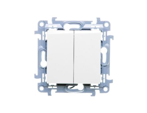 Simon 10 Łącznik świecznikowy z podświetleniem LED 10AX IP44 biały CW5BL.01/11