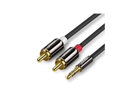 Kabel Ugreen AV116 10591 audio mini jack 3,5 mm (męski) / 2RCA (męski) 5m - czarny