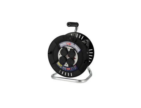 Przedłużacz bębnowy 4-gniazdowy ,IP44, czarny, 3X2,5mm 30m 310.130.302 HOROZ