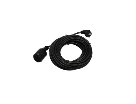 Przedłużacz ogrodowy czarny 15m (3X1,5mm) IP44, gniazdo Schuko HOROZ ELECRIC