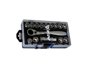 ASTA ZESTAW KLUCZY NASADOWYCH 12-KĄTNYCH Z GRZECHOTKĄ PRZELOTOWĄ