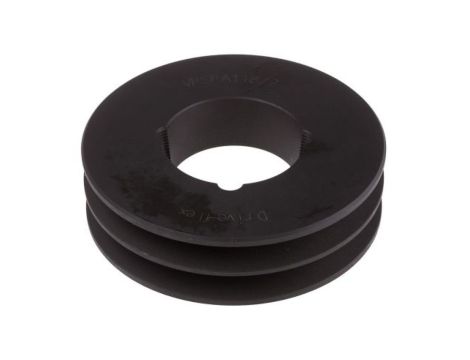 Krążek, śr. całkowita: 123.5mm, śr. otworu: 42mm, l. rowków: 2, Żeliwo, stal