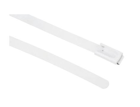 Opaska kablowa 200mm 4,6 mm Stal nierdzewna z powłoką poliestrową 100 sztuk RS PRO