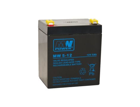 Akumulator 5Ah 12V AMG żywotność 6-9lat MW 5-12 T1 MW Power