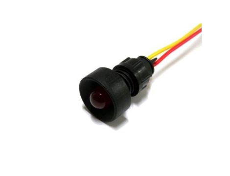 Lampka LED czerwona 12-24V AC/DC (klosz 10mm)