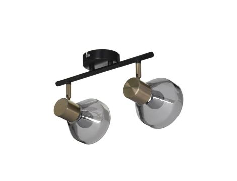 Listwa reflektorowa podwójna czarno-złota sufitowa ścienna Activejet LISA kinkiet E14 do salonu