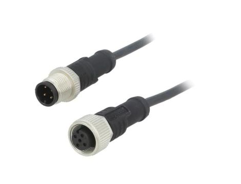 M12A04ML12AFLSB001 Kabel do czujników/automatyki 4PIN M12-M12 1m wtyk wtyk