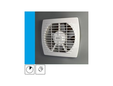Wentylator domowy Eol 150HT czujnik wilgotności z opóźnieniem czasowym, fi 150 mm, kolor biały