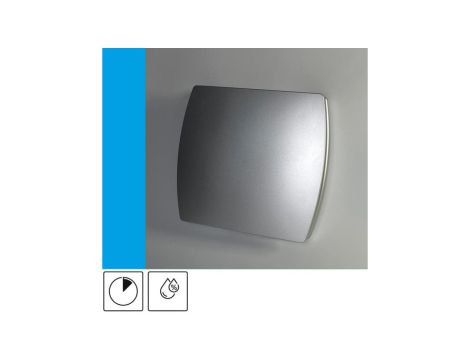 Wentylator domowy Eol F12HTSF czujnik wilgotności z opóźnieniem czasowym, fi 120 mm, kolor srebrny
