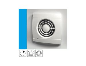 Wentylator domowy Vulkan VK100T łożysko kulkowe, wyłącznik czasowy, kontrolka LED, fi 100 mm, kolor biały