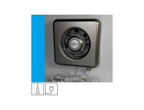 Wentylator domowy Classic 100GF przewód z wtyczką, fi 100 mm, kolor złoty