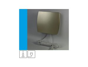 Wentylator domowy Eol F10GF przewód z wtyczką, fi 100 mm, kolor złoty