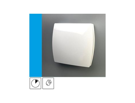 Wentylator domowy Eol F15HT czujnik wilgotności z opóźnieniem czasowym, fi 150 mm, kolor biały