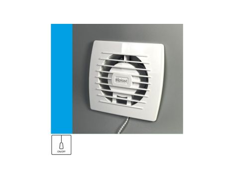 Wentylator domowy Eol 100P przełącznik pociągany, fi 100 mm, kolor biały