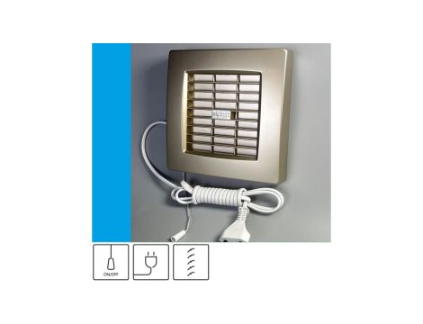 Wentylator domowy Atol 100AGF przewód z wtyczką, automatyczna żaluzja, fi 100 mm, kolor złoty