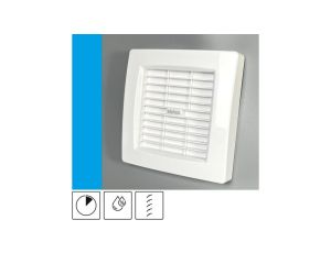 Wentylator domowy Atol 120AHT czujnik wilgotności z opóźnieniem czasowym, automatyczna żaluzja, fi 120 mm, kolor biały