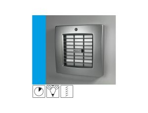 Wentylator domowy Atol 100AFTSF automatyczna żaluzja, fotokomórka z opóźnieniem czasowym, fi 100 mm, kolor srebrny