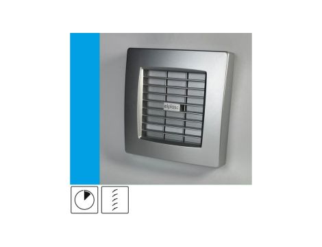Wentylator domowy Atol 100ATSF automatyczna żaluzja, wyłącznik czasowy, fi 100 mm, kolor srebrny