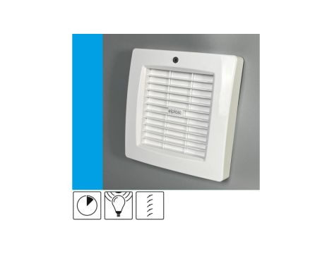 Wentylator domowy Atol 120AFT timer, automatyczna żaluzja, fotokomórka z opóźnieniem czasowym, fi 120 mm, kolor biały