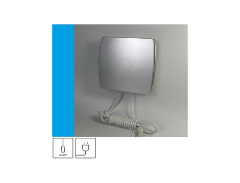 Wentylator domowy VITARO 100 WP (LS) przewód z wtyczą, fi 100 mm, kolor srebrny