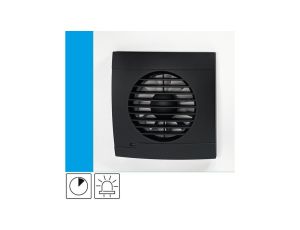 Wentylator domowy Vulkan RS100T Onyx wyłącznik czasowy, kontrolka LED, fi 100 mm, kolor czarny
