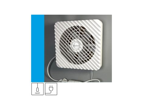 Wentylator domowy Zefir 150 przewód z wtyczką, fi 150 mm, kolor biały